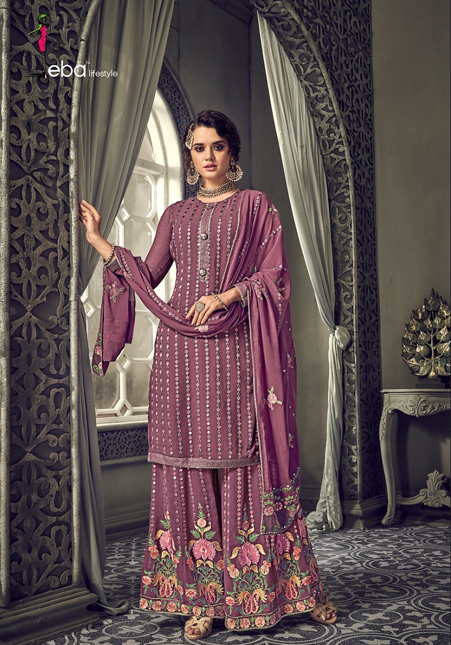 Eba Lifestyle Brings Hurma Vol.30 Fox Georgette Wedding Wear Dress Material Online Seller