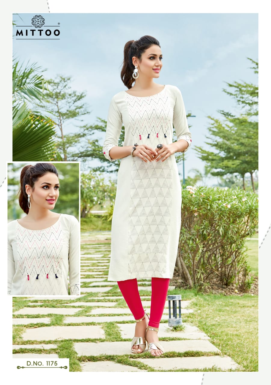 Mittoo Palak Vol 19 Rayon Straight Daily Wear Kurti Best Dealer Price