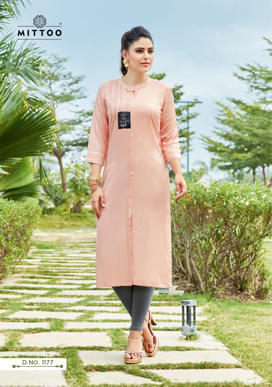 Mittoo Palak Vol 19 Rayon Straight Daily Wear Kurti Best Dealer Price