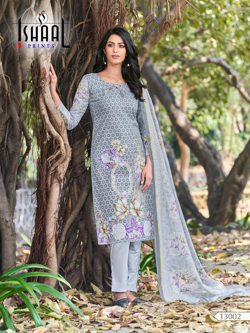 Ishaal Prints Gulmohar Vol 13 Lawn Cotton Mal Mal Dupatta Wholesale Rate Dealer From Surat