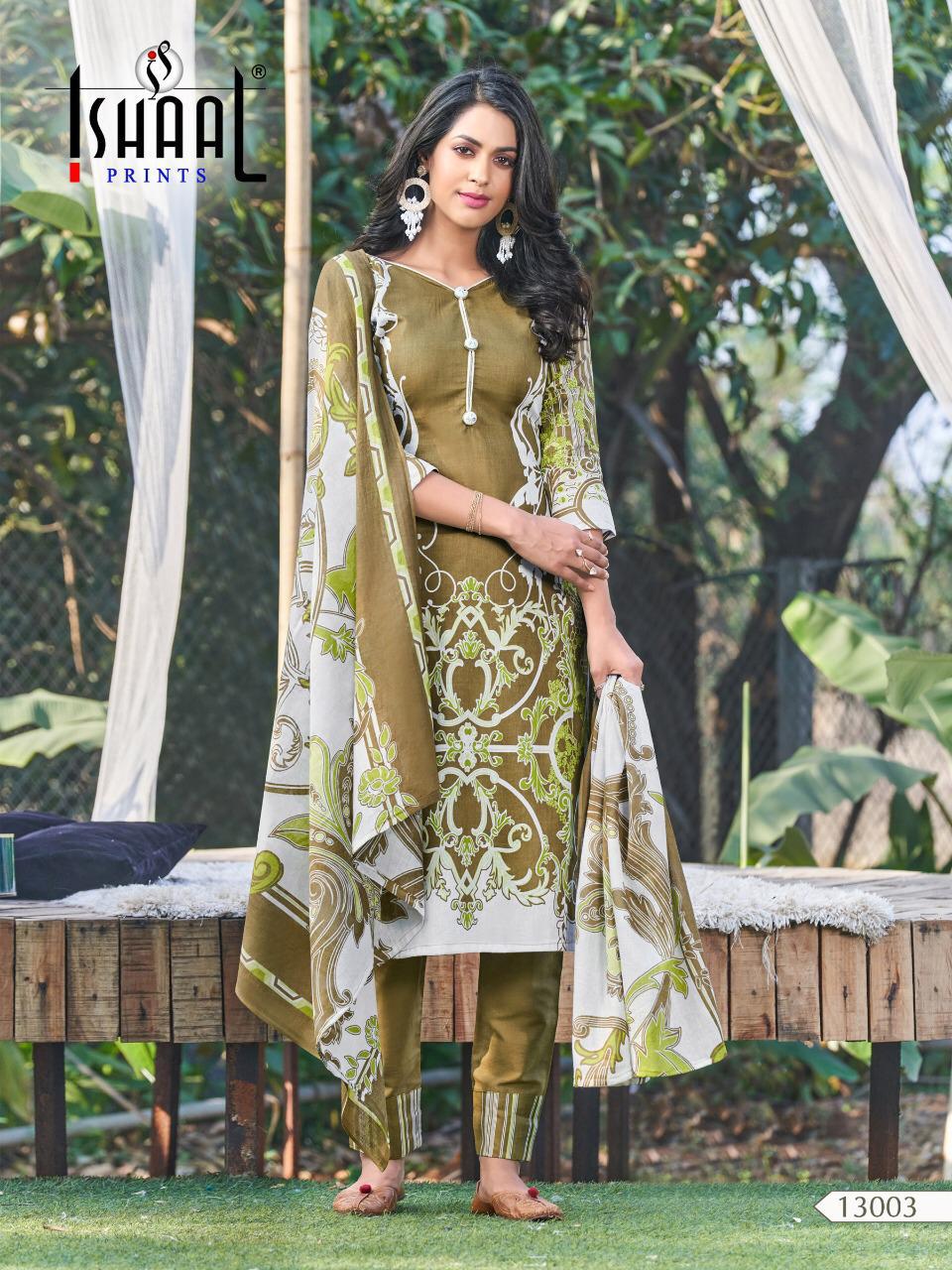 Ishaal Prints Gulmohar Vol 13 Lawn Cotton Mal Mal Dupatta Wholesale Rate Dealer From Surat