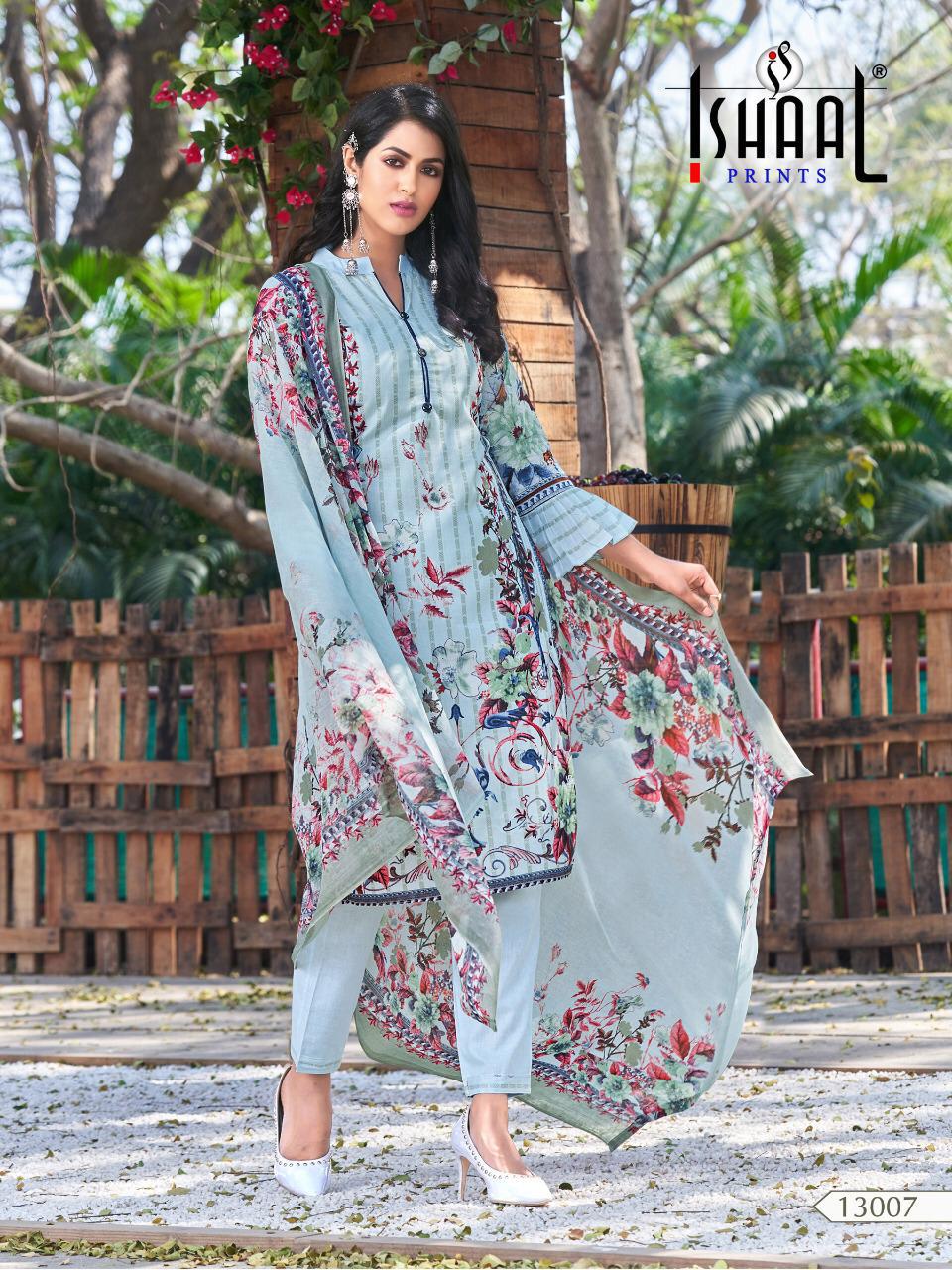 Ishaal Prints Gulmohar Vol 13 Lawn Cotton Mal Mal Dupatta Wholesale Rate Dealer From Surat