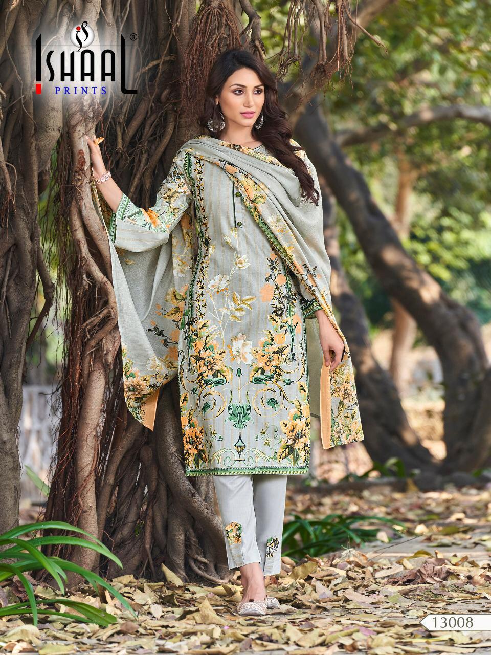 Ishaal Prints Gulmohar Vol 13 Lawn Cotton Mal Mal Dupatta Wholesale Rate Dealer From Surat
