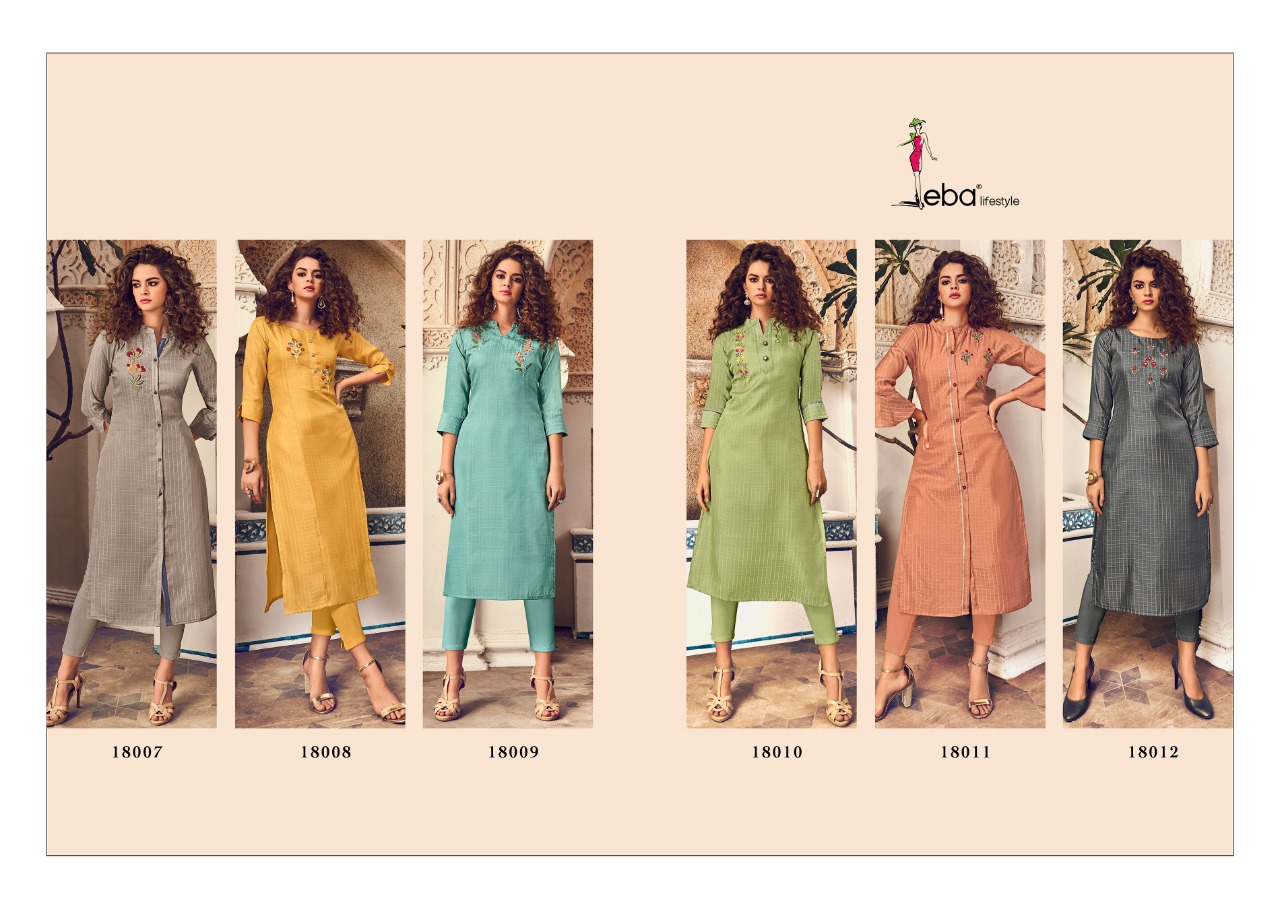 Eba Lifestyle Instagirl Tussar Silk Designer Occasionalwear Kurti Collection
