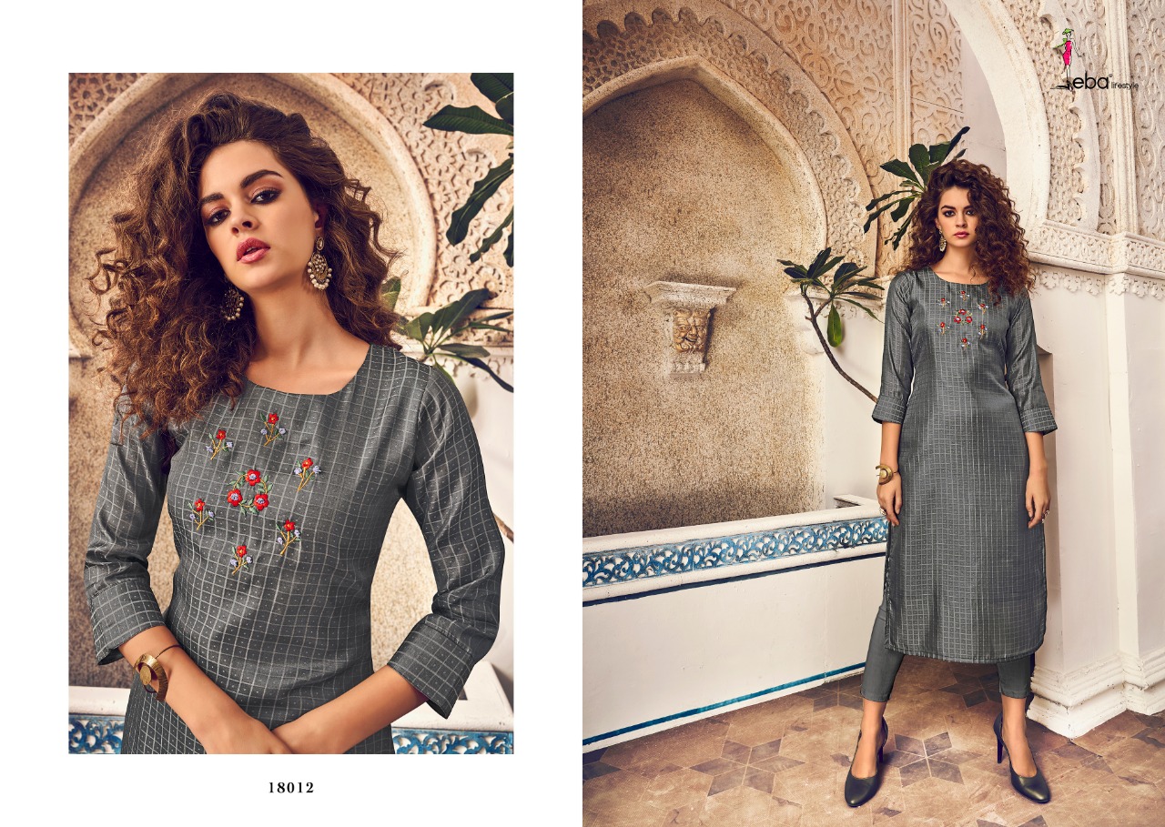 Eba Lifestyle Instagirl Tussar Silk Designer Occasionalwear Kurti Collection