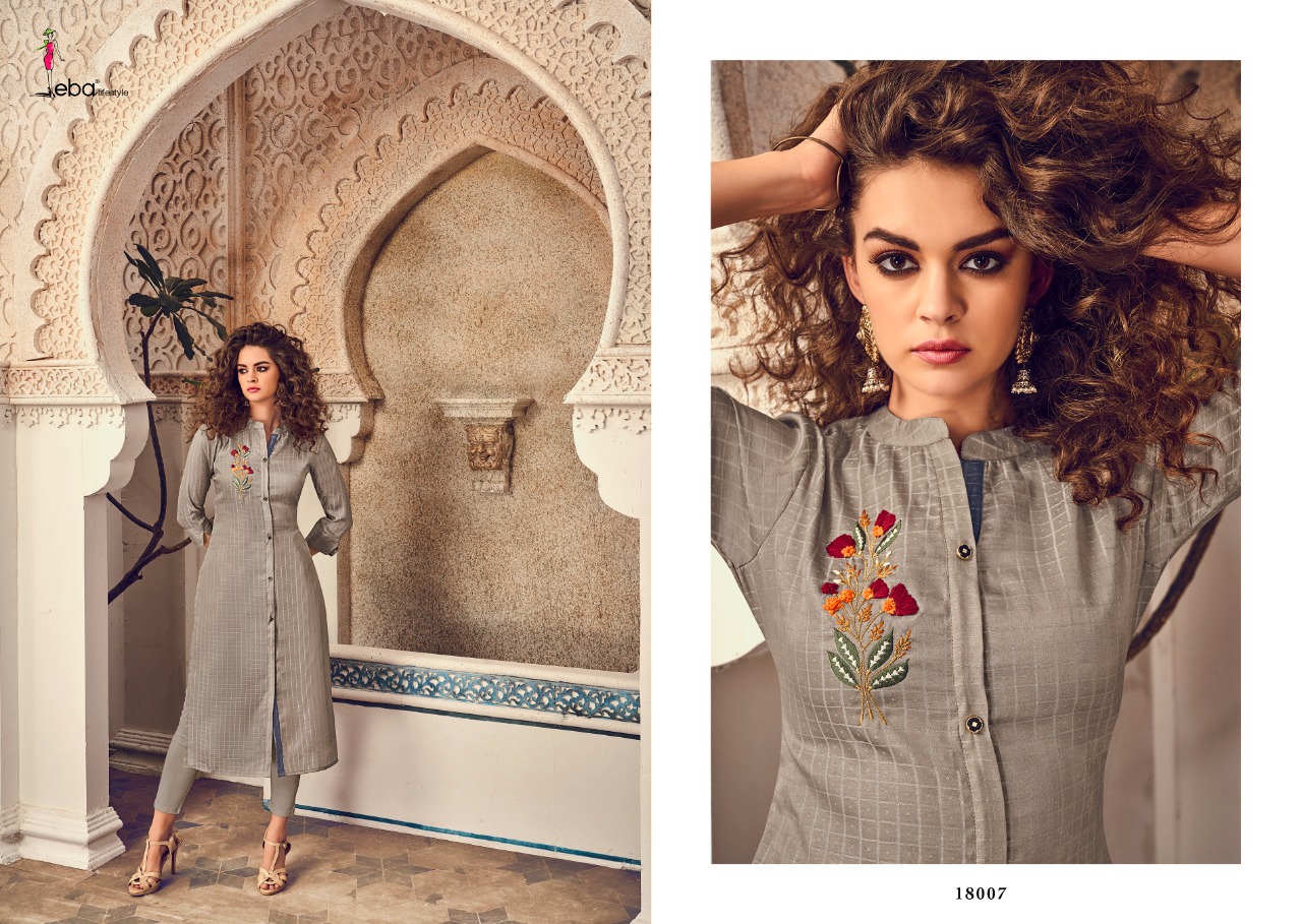 Eba Lifestyle Instagirl Tussar Silk Designer Occasionalwear Kurti Collection
