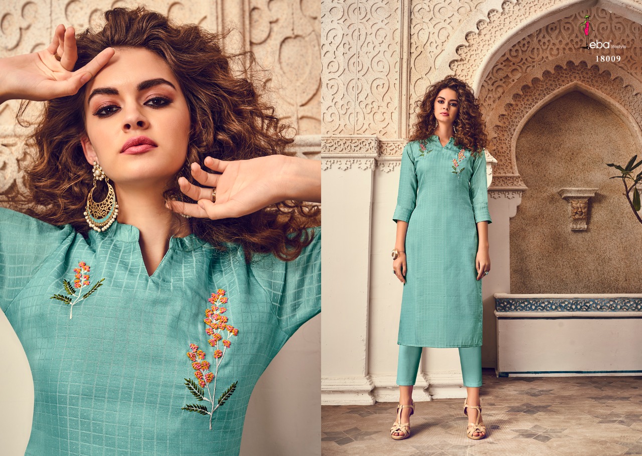 Eba Lifestyle Instagirl Tussar Silk Designer Occasionalwear Kurti Collection