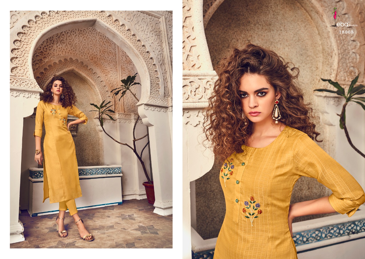 Eba Lifestyle Instagirl Tussar Silk Designer Occasionalwear Kurti Collection