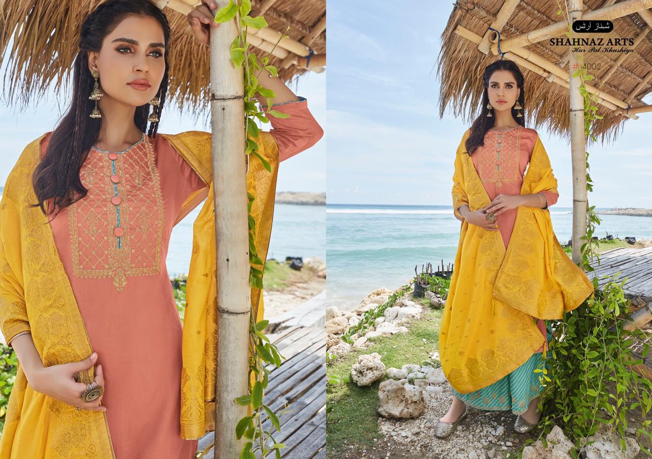 Shahnaz Arts Kashvi Jam Cotton Dress Material With Self Coding Embroidery Online Buy