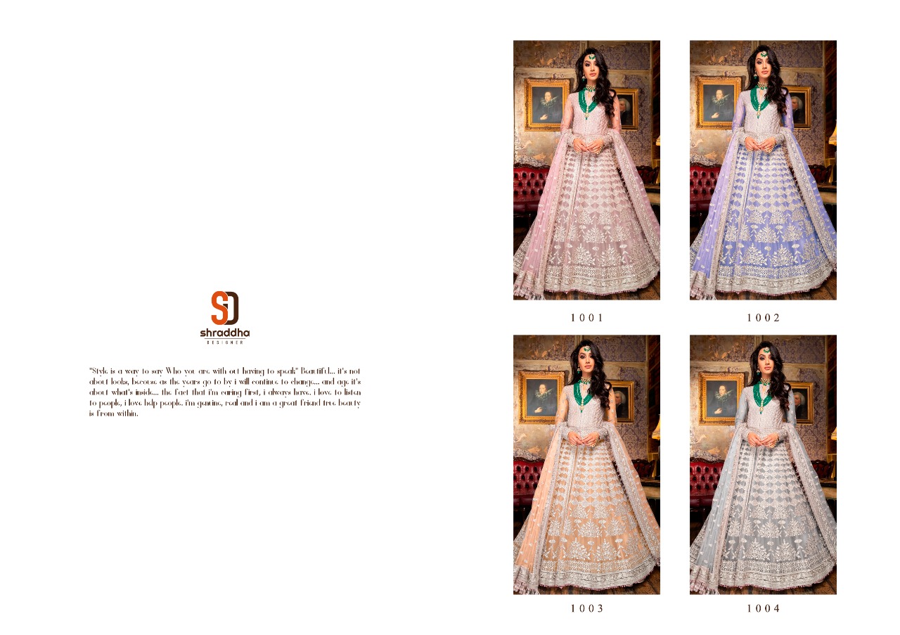 Shraddha Designer Sobia Nazir Vol.4 Heavy Butterfly Net Wedding Wear Outfit Collection