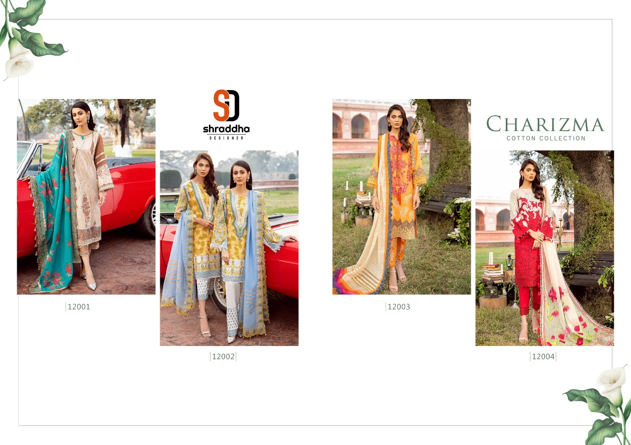 Shraddha Designer Launches Charizma Cotton Collection Desiigner Jam Cotton Pakistani Style Dress Material