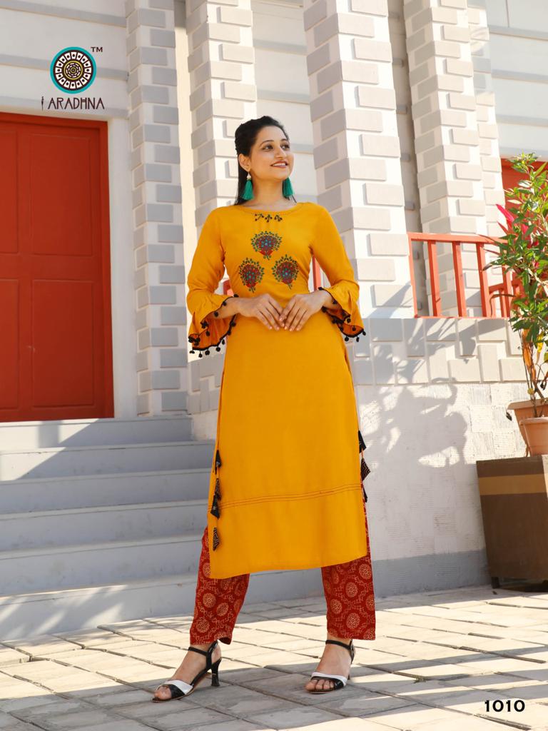 Aradhna Introduces Fashion Funda Vol.1 Casual Style Kurti With Pants Online Buy