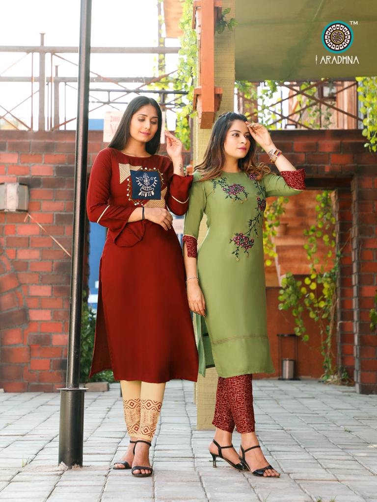 Aradhna Introduces Fashion Funda Vol.1 Casual Style Kurti With Pants Online Buy