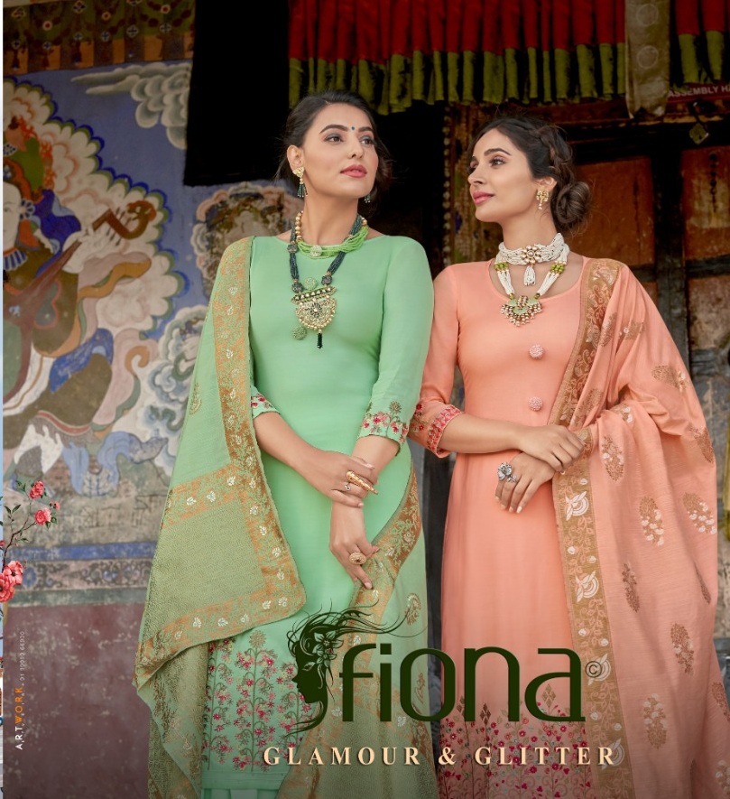Fiona Launches Glamour & Glitter Festive Wear Embroidered Dress Material Wholesale Price
