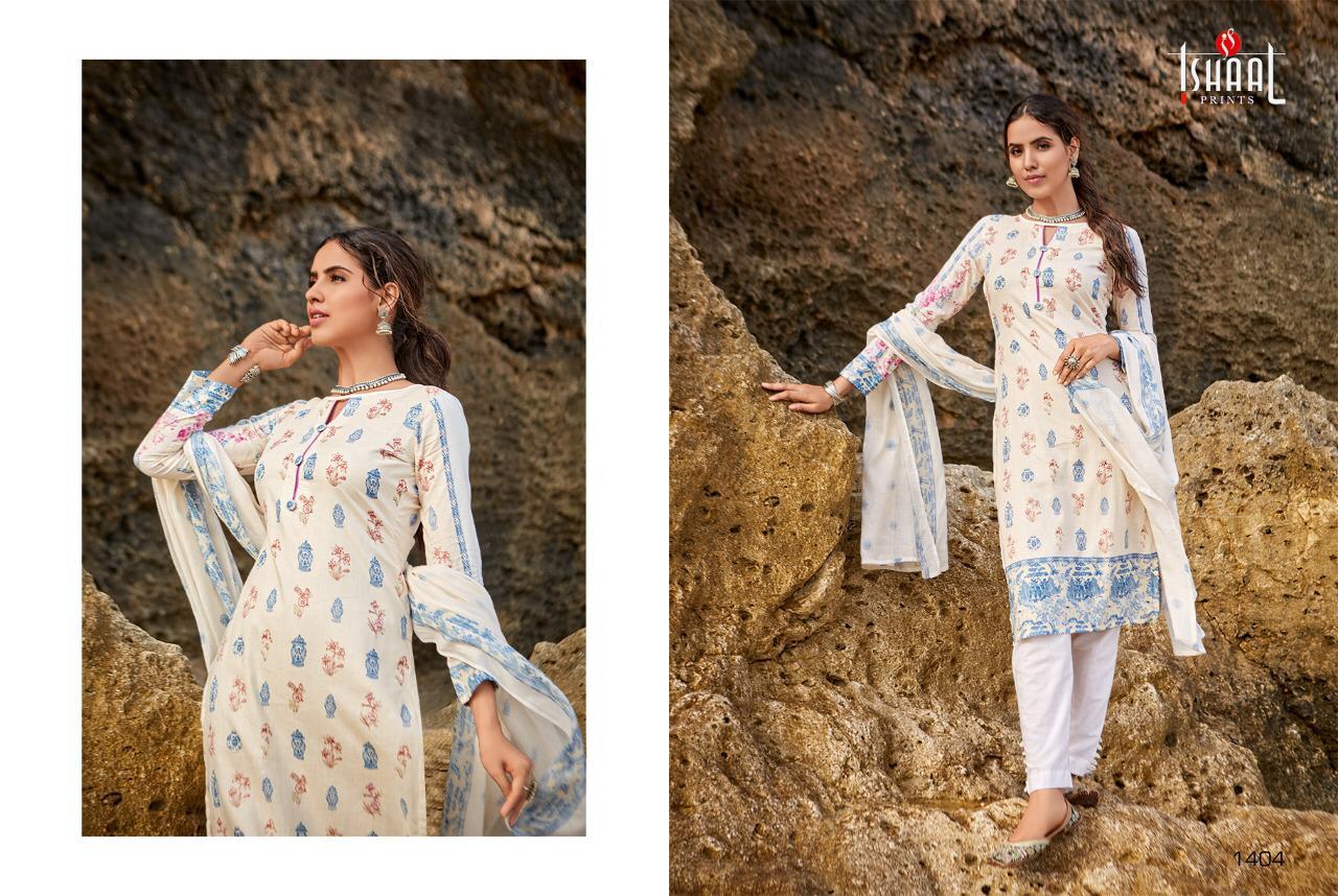 Ishaal Prints Gulmohar Vol 14 Lawn Cotton Karachi Collection Wholesale Dealer Surat