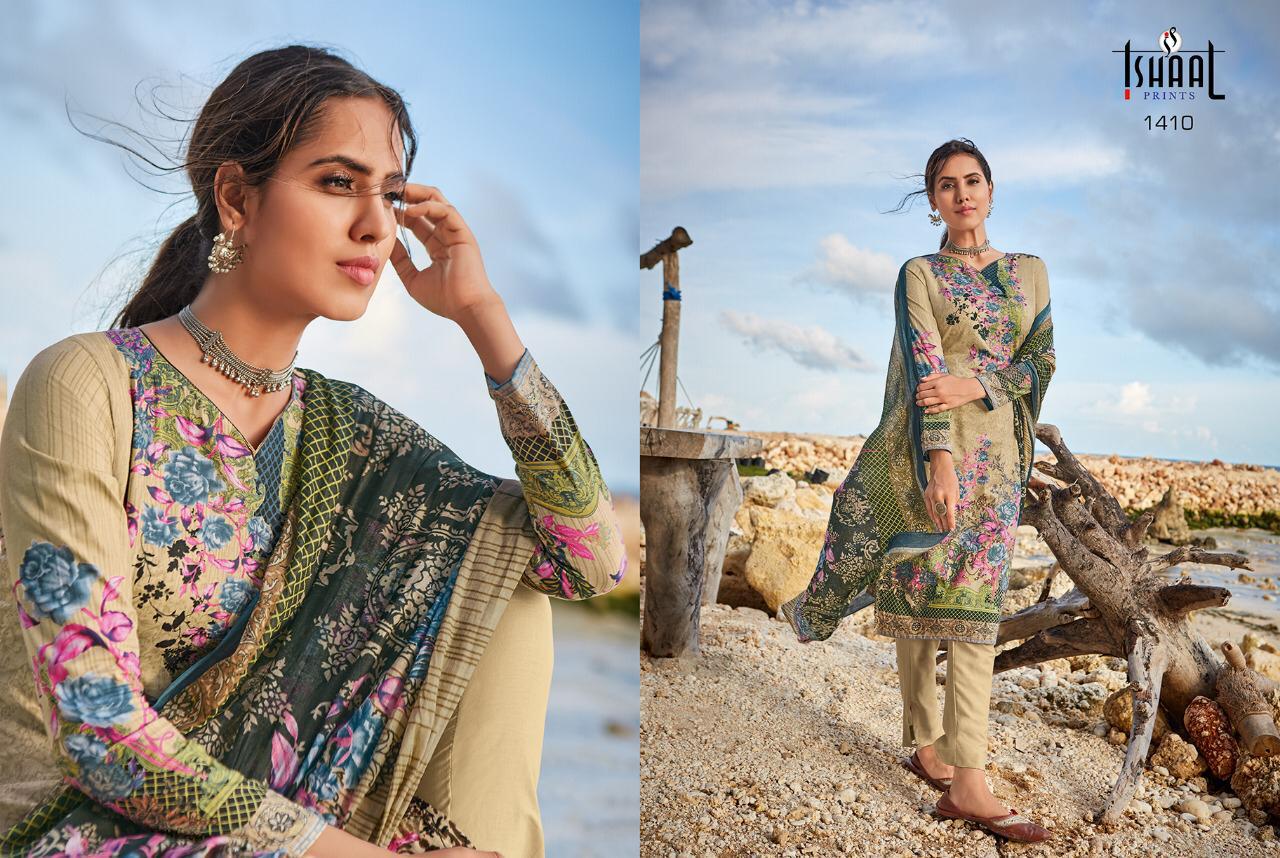 Ishaal Prints Gulmohar Vol 14 Lawn Cotton Karachi Collection Wholesale Dealer Surat