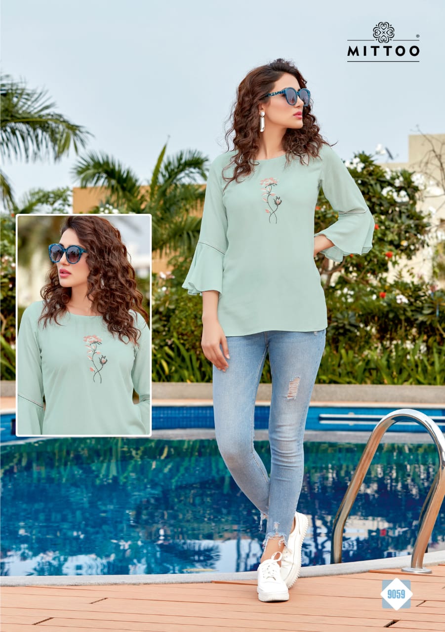 Mittoo Poorva Vol.8 Pure Viscose Dailywear Top Style Kurti Collection At Wholesale Price