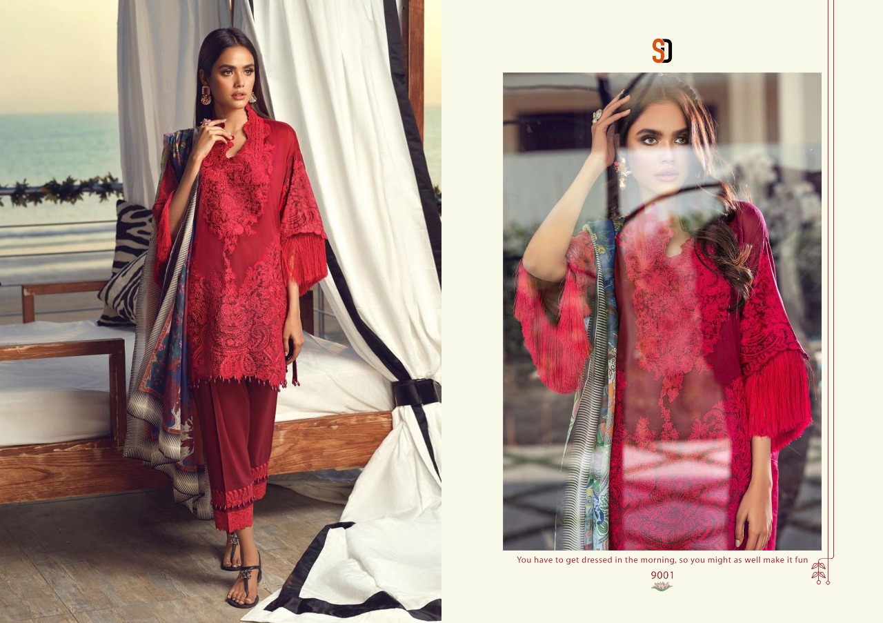 Shradhha Designer Sana Safina Pakistani Jam Cotton 4 Piece Catlog Wholesale Dealer