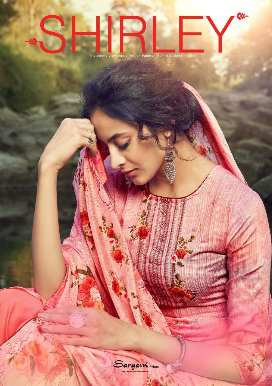 Sargam Prints Shirley Satin Occasional Wear Digital Print Dress Material