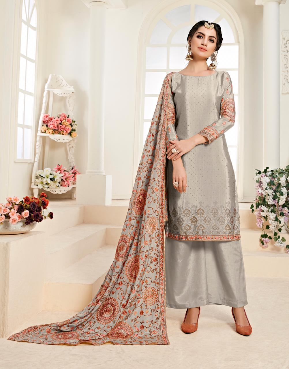Alizeh Official Brings Zaida Vol.3 Premium Chinon Dress Material With Embroidery