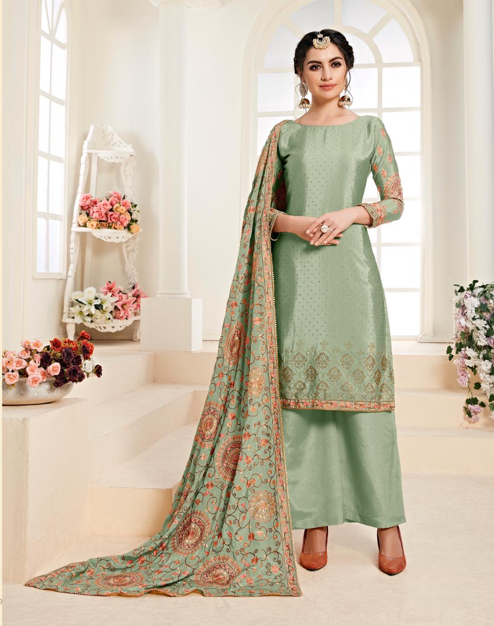 Alizeh Official Brings Zaida Vol.3 Premium Chinon Dress Material With Embroidery