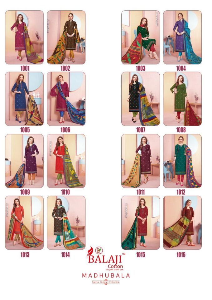 Balaji Madhubala Cotto Dupatta Dress Material Wholesale Rate In Surat Dealer India