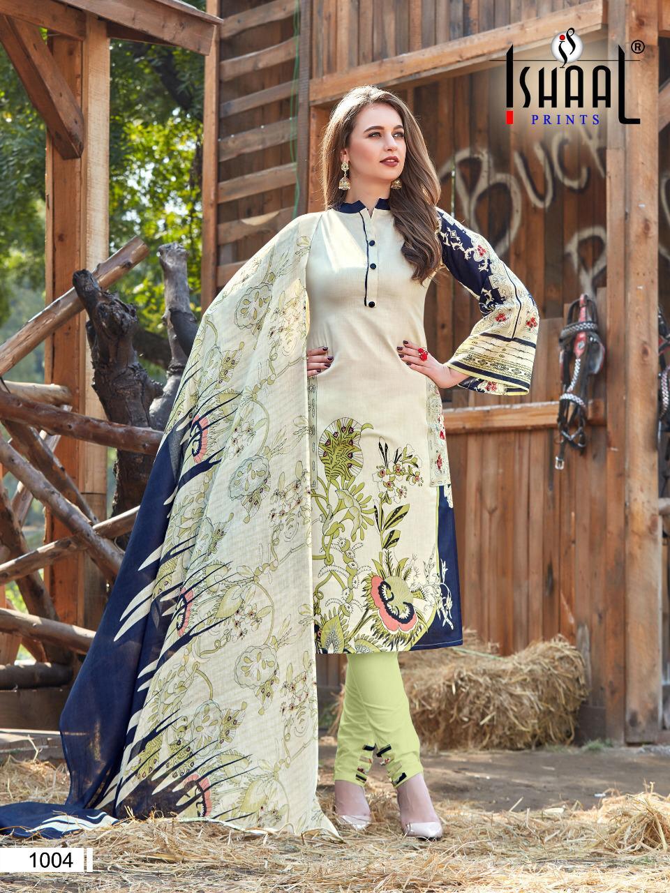 Ishaal Prints Gulmohar Combo Lawn Collection Karachi Flower Print Wholesale Rate