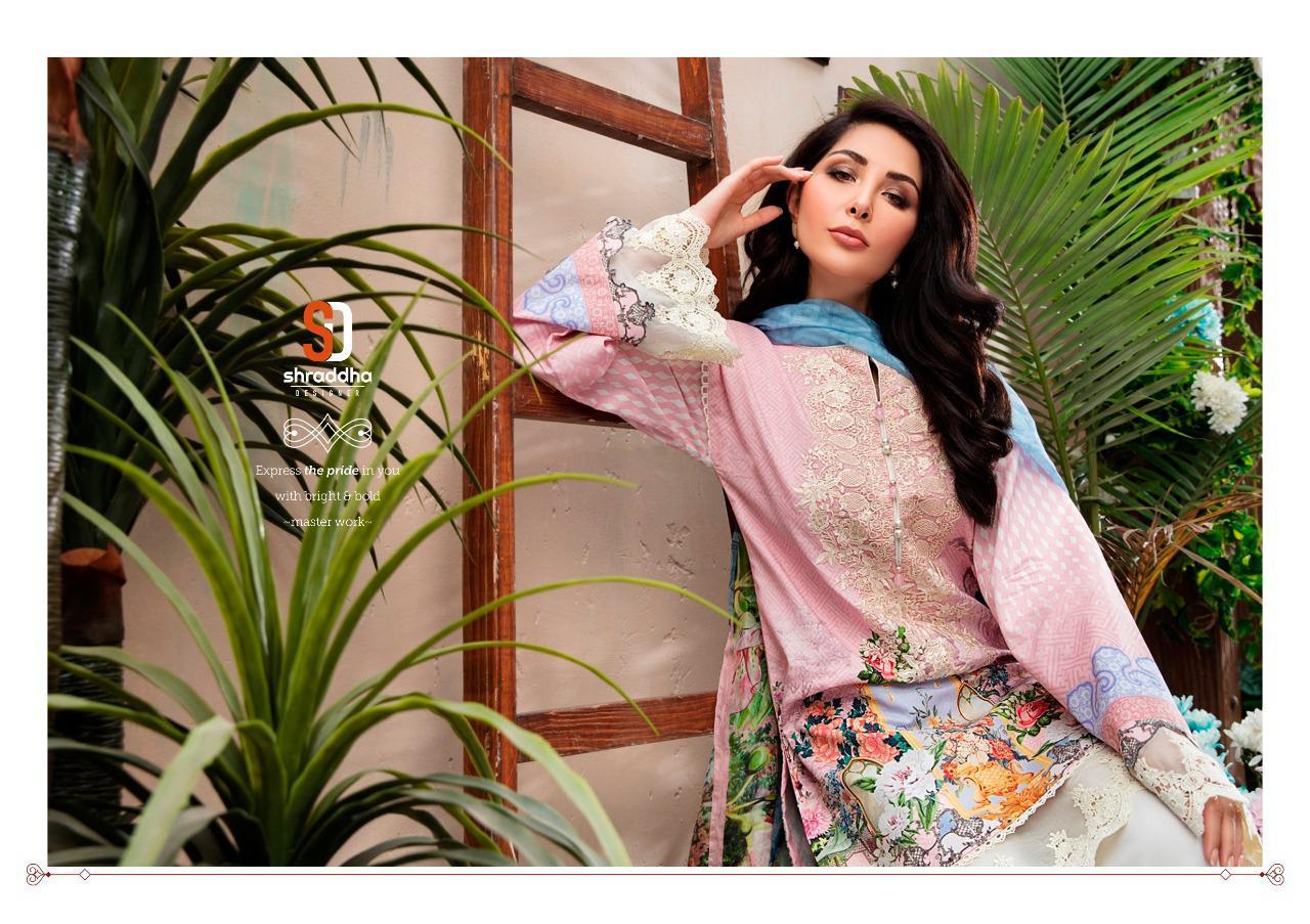 Shraddha Designer Presents Marjjan Lawn Collection 19 Pure Cotton Fabric With Heavy Patch Work Salwar Suit Pakistani Suit