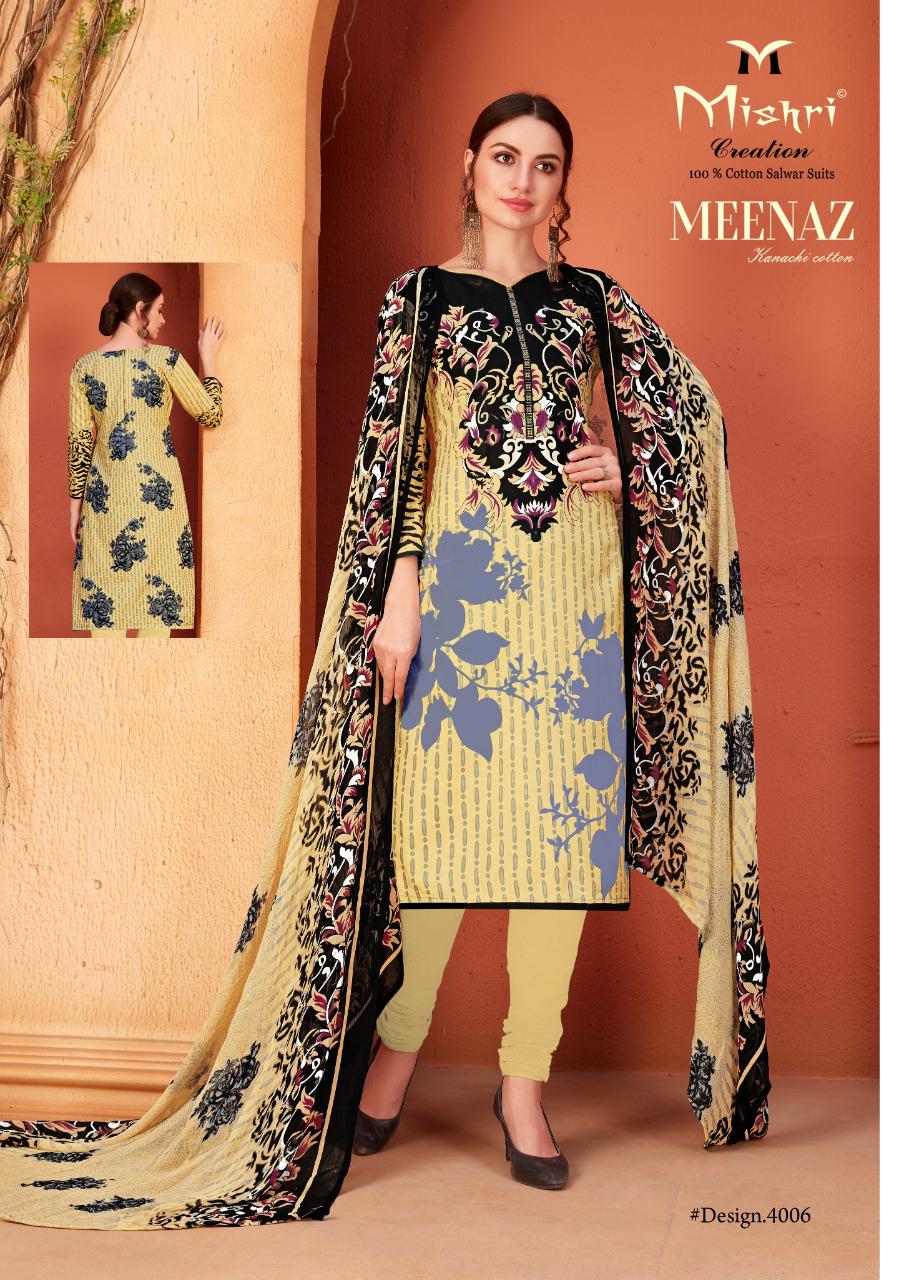 Mishri Meenaz Vol 4 Cotton Fabric Unstitched Dress Materilas Wholesale Dealer
