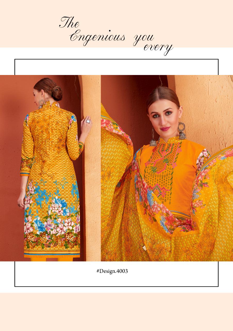 Mishri Meenaz Vol 4 Cotton Fabric Unstitched Dress Materilas Wholesale Dealer