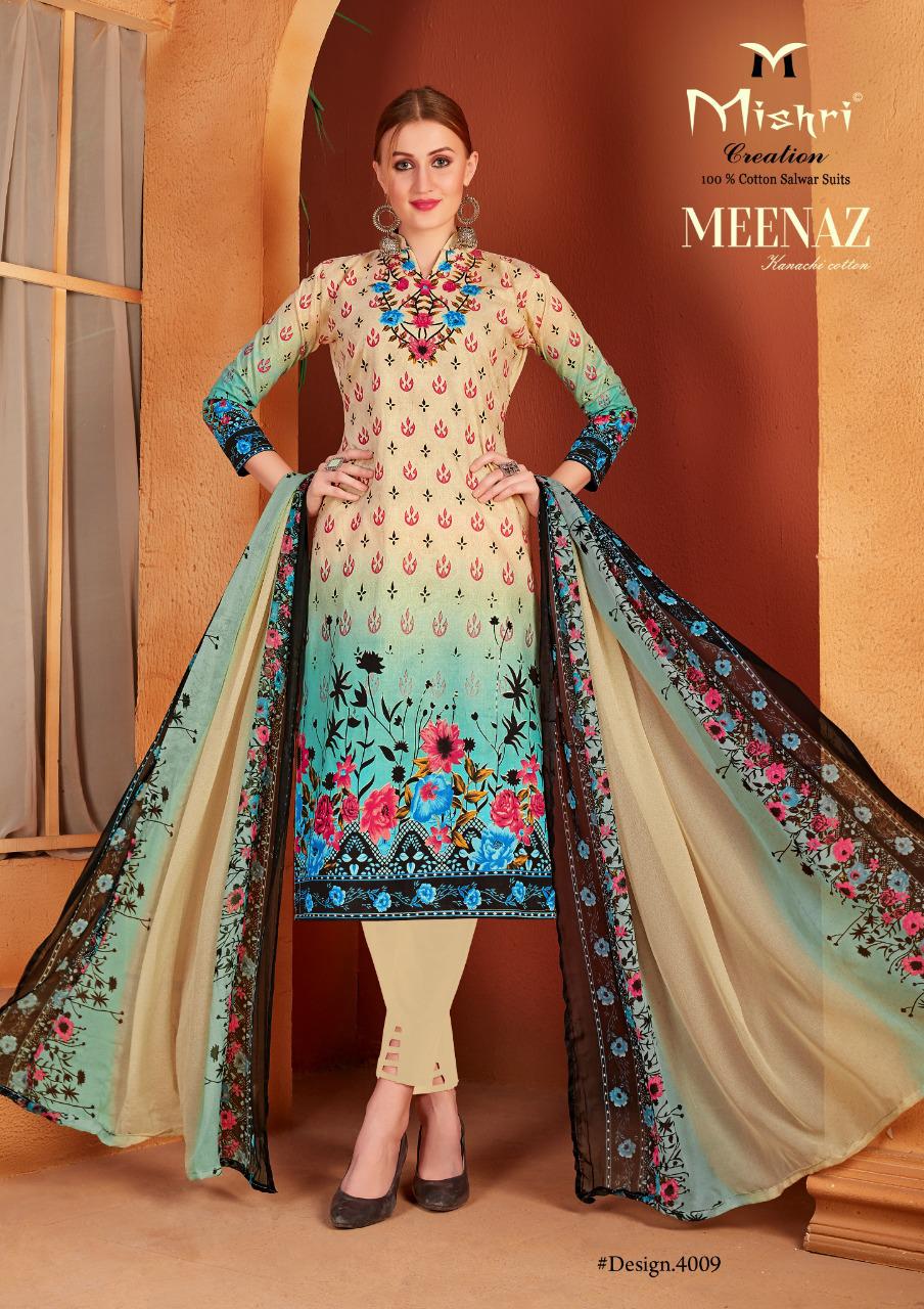 Mishri Meenaz Vol 4 Cotton Fabric Unstitched Dress Materilas Wholesale Dealer
