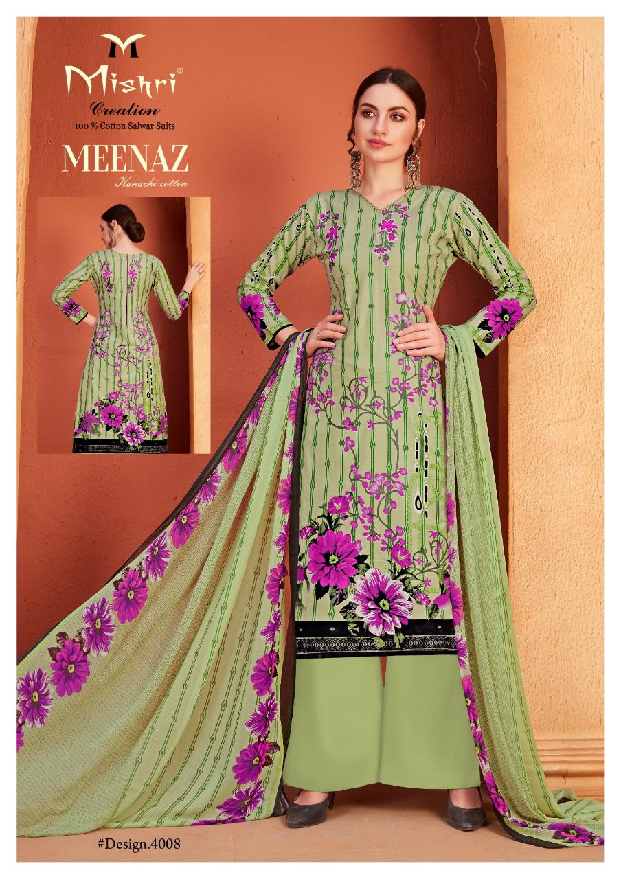 Mishri Meenaz Vol 4 Cotton Fabric Unstitched Dress Materilas Wholesale Dealer