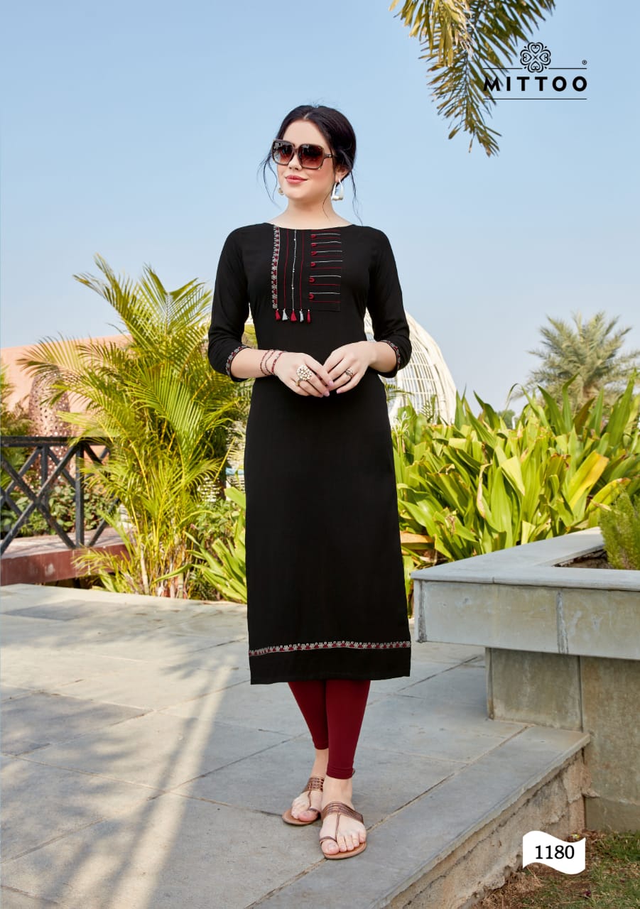 Mittoo Presents Palak Vol 20 Heavy Rayon Fabric Fancy Waer Kurti Wholesale Dealer At Surat