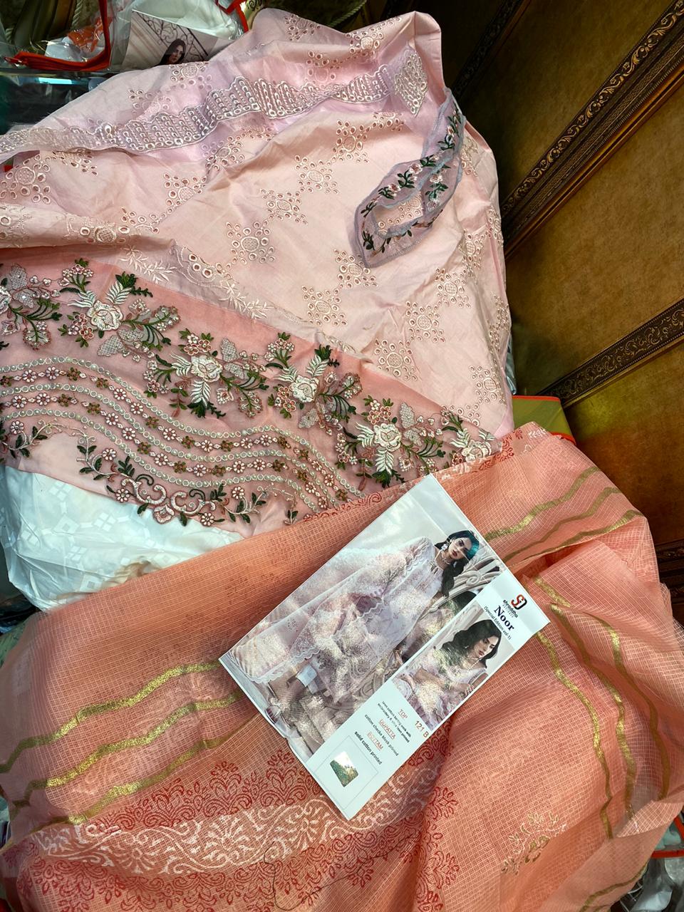 Shraddha Designer Launches Noor Special Edition Vol 1 Lawn Cotton With Embroidery Work Salwar Suit Pakistani Collection