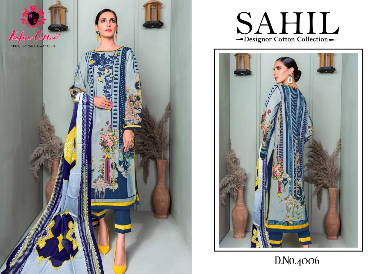 Nafisa Cotton Sahil Vol 4 Cotton Fabric Salwar Suit Wholesale Dealer