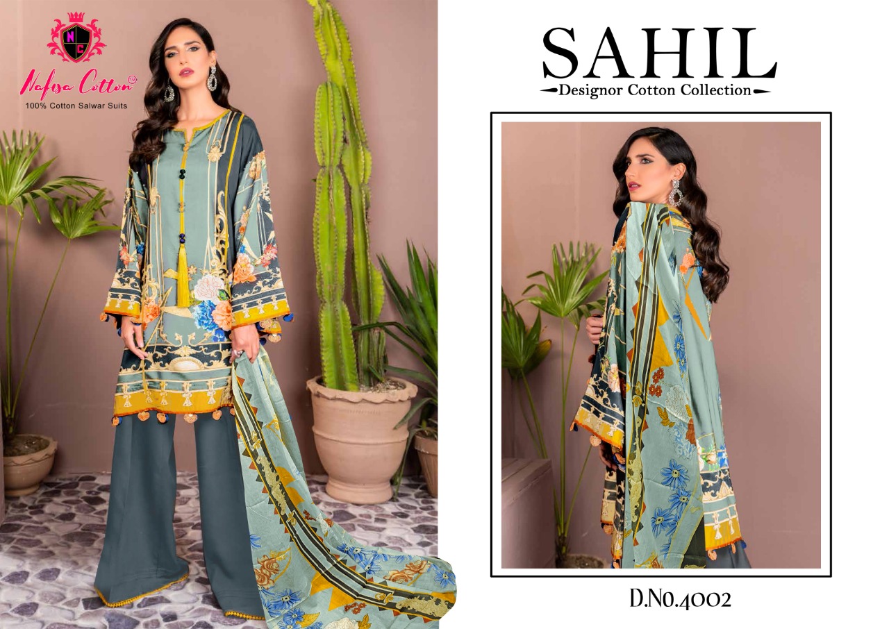 Nafisa Cotton Sahil Vol 4 Cotton Fabric Salwar Suit Wholesale Dealer