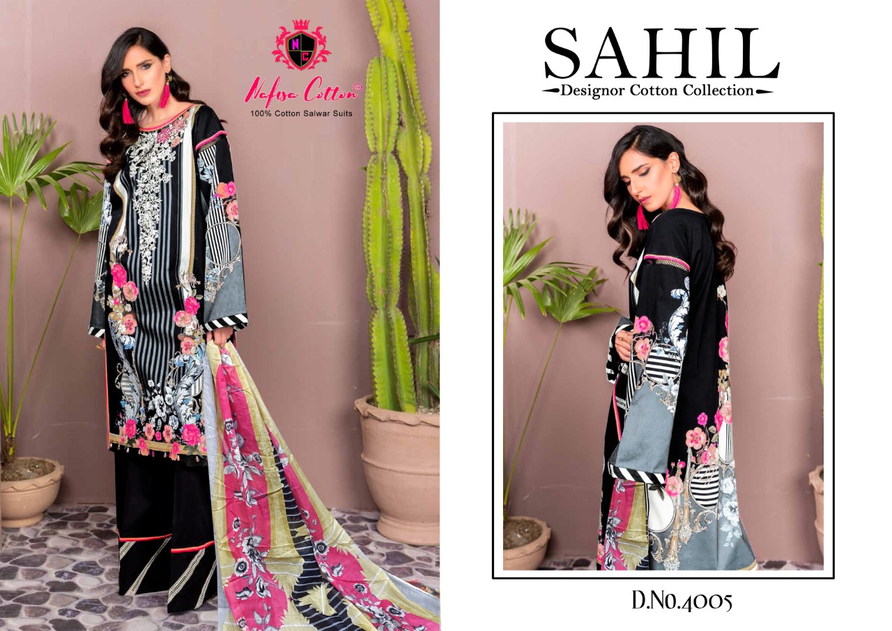 Nafisa Cotton Sahil Vol 4 Cotton Fabric Salwar Suit Wholesale Dealer