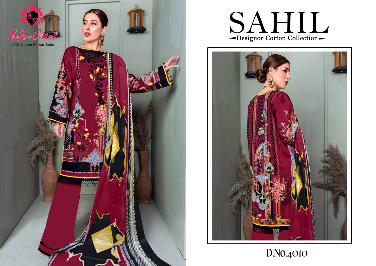 Nafisa Cotton Sahil Vol 4 Cotton Fabric Salwar Suit Wholesale Dealer