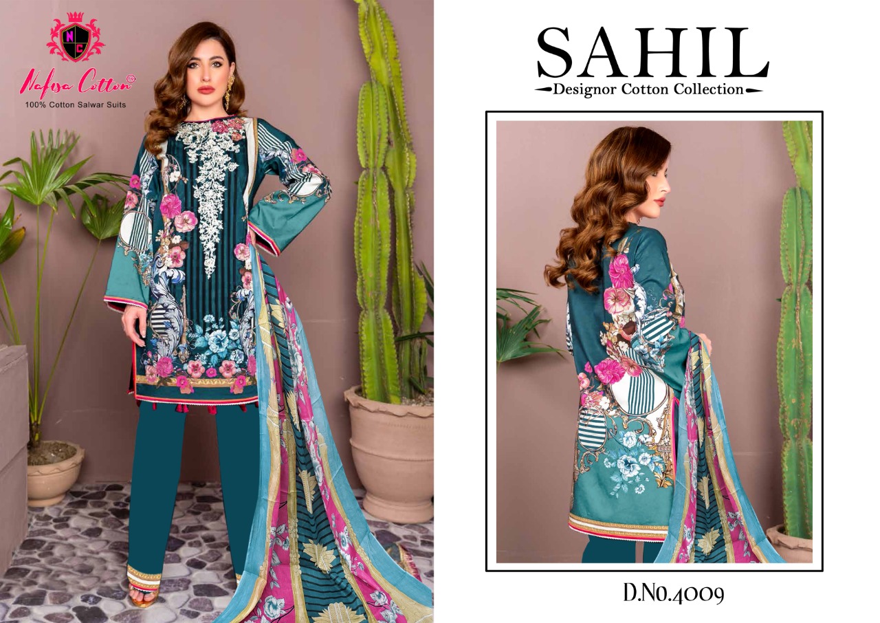 Nafisa Cotton Sahil Vol 4 Cotton Fabric Salwar Suit Wholesale Dealer