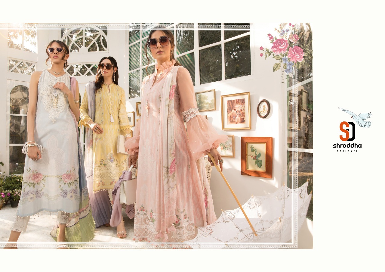 Shraddha Designer Presents M Prints Vol 2 Cotton Fabric With Heavy Embroidery Work Salwar Suit Wholesale Dealer