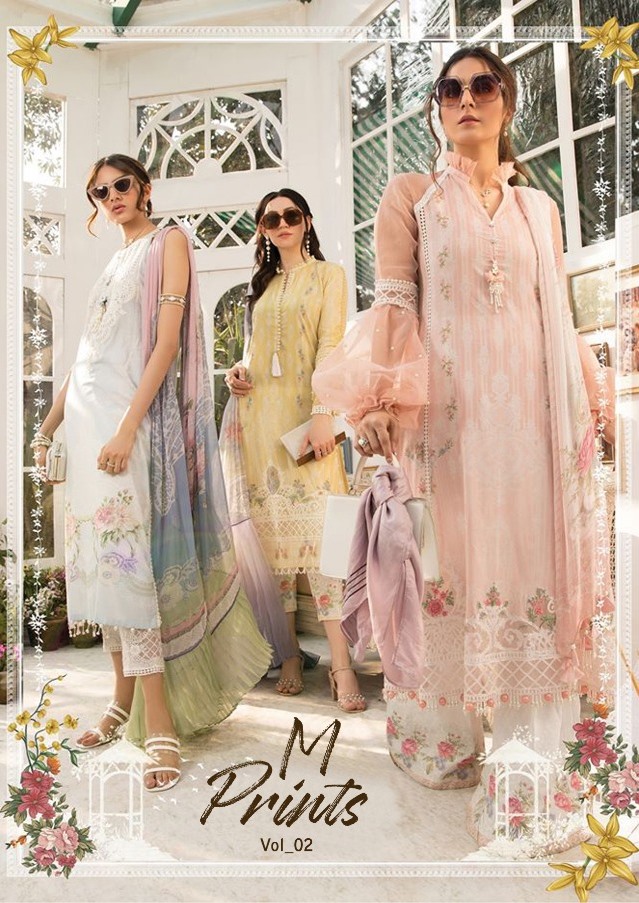 Shraddha Designer Presents M Prints Vol 2 Cotton Fabric With Heavy Embroidery Work Salwar Suit Wholesale Dealer