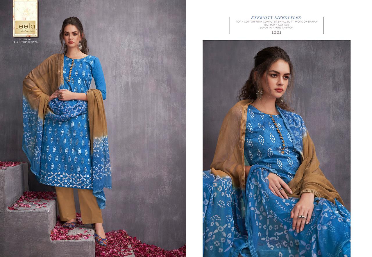 Leela Presents Kayra Cotton Fabric With Fancy Work Salwar Suit Wholesale Dealer