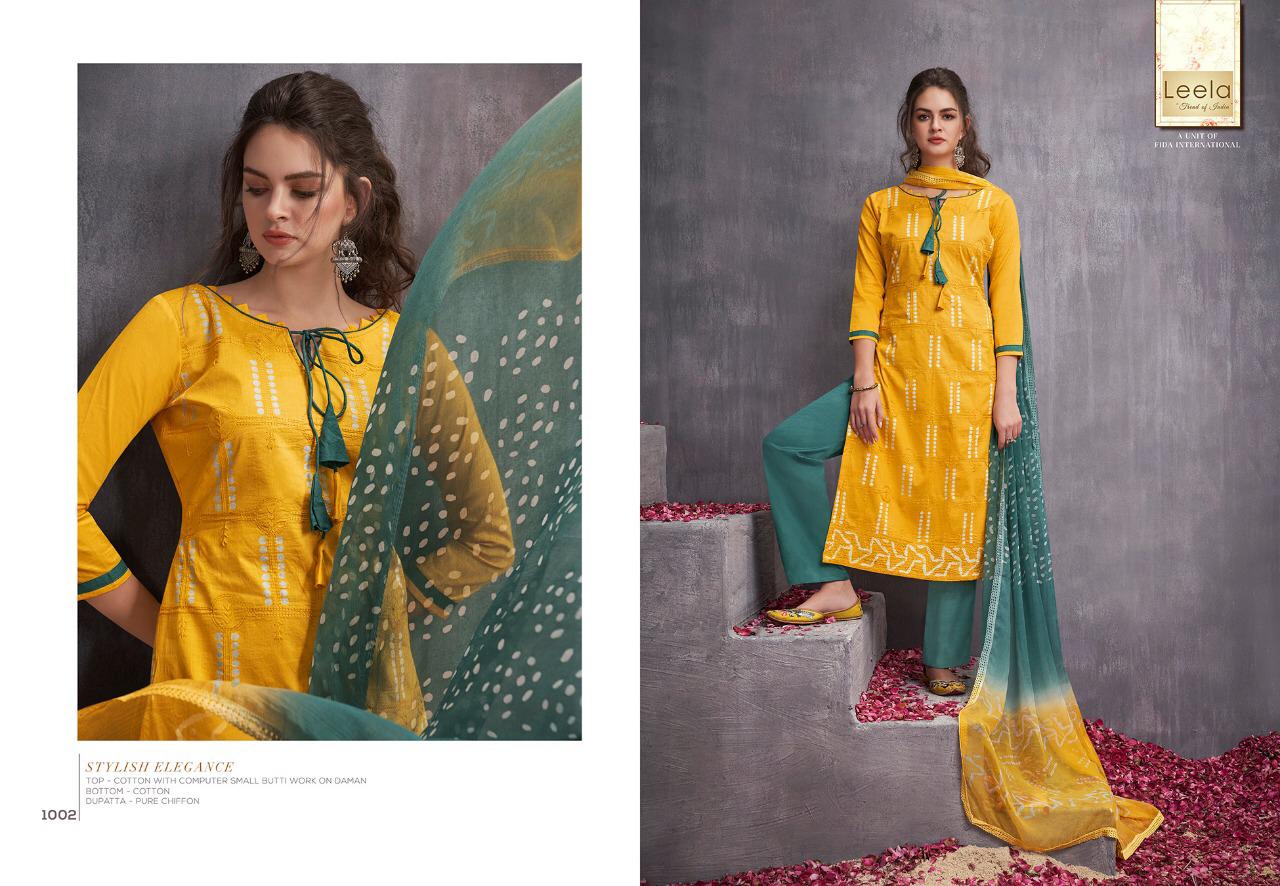 Leela Presents Kayra Cotton Fabric With Fancy Work Salwar Suit Wholesale Dealer