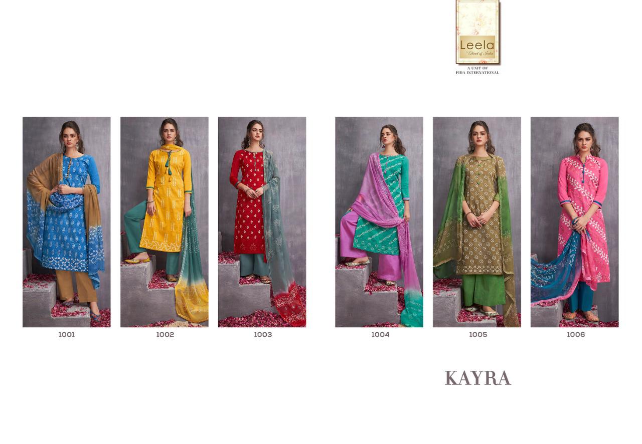 Leela Presents Kayra Cotton Fabric With Fancy Work Salwar Suit Wholesale Dealer