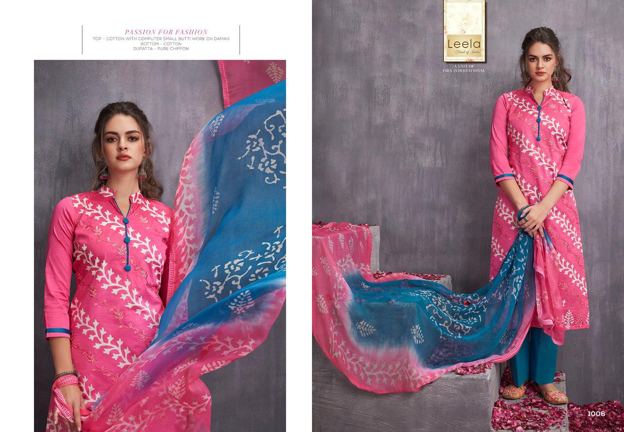 Leela Presents Kayra Cotton Fabric With Fancy Work Salwar Suit Wholesale Dealer