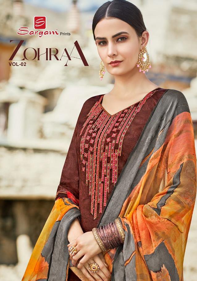 Sargam Prints Presents Zohraa Vol 2 Pure Zam Print Designer Work Salwar Suit Wholesale Dealer