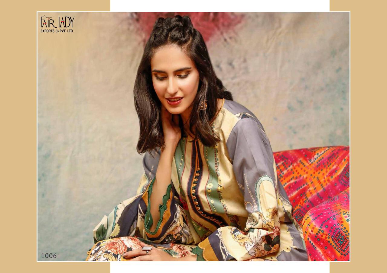 Fair Lady Launches Firdous Pure Lawn Cotton Fabric With Embroidery Work Salwar Suit