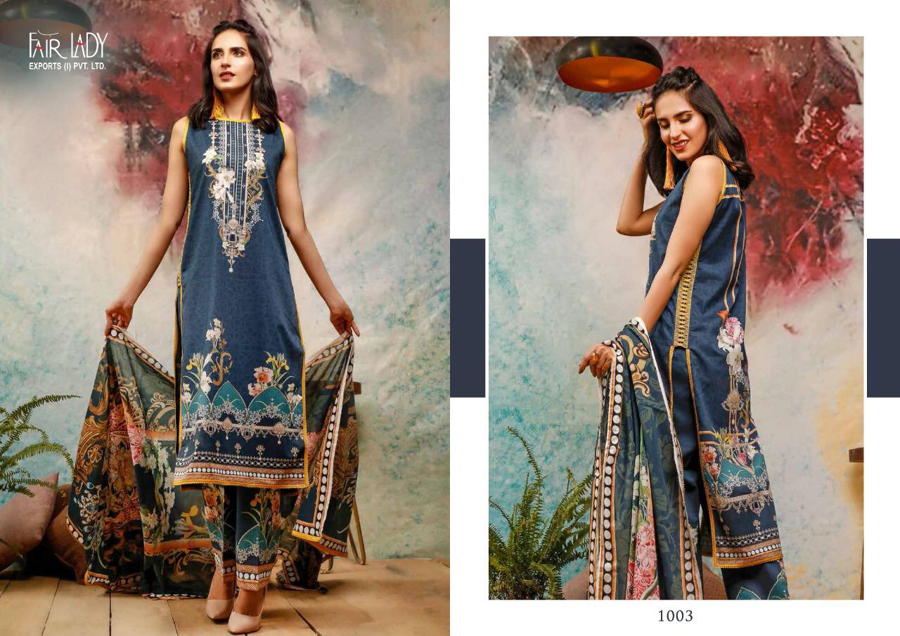 Fair Lady Presents Firdous Pure Lawn Cotton Fabric Heavy Embroidery Work Salwar Suit Wholesale Dealer