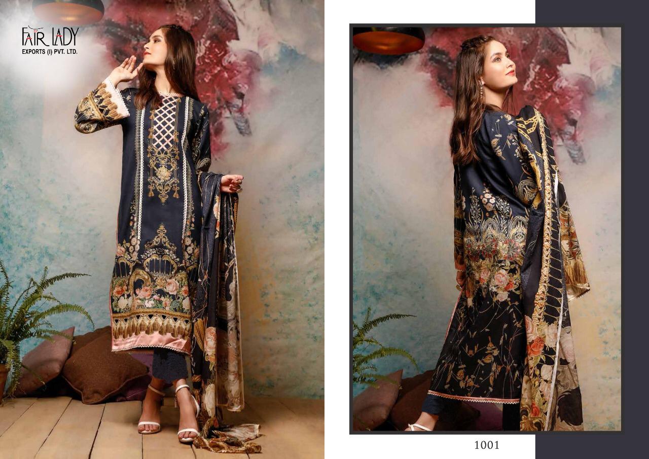 Fair Lady Presents Firdous Pure Lawn Cotton Fabric Heavy Embroidery Work Salwar Suit Wholesale Dealer