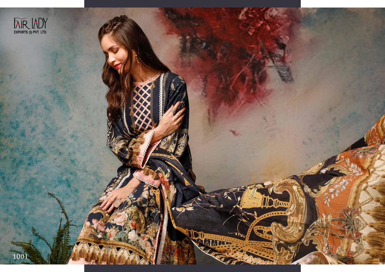 Fair Lady Presents Firdous Pure Lawn Cotton Fabric Heavy Embroidery Work Salwar Suit Wholesale Dealer